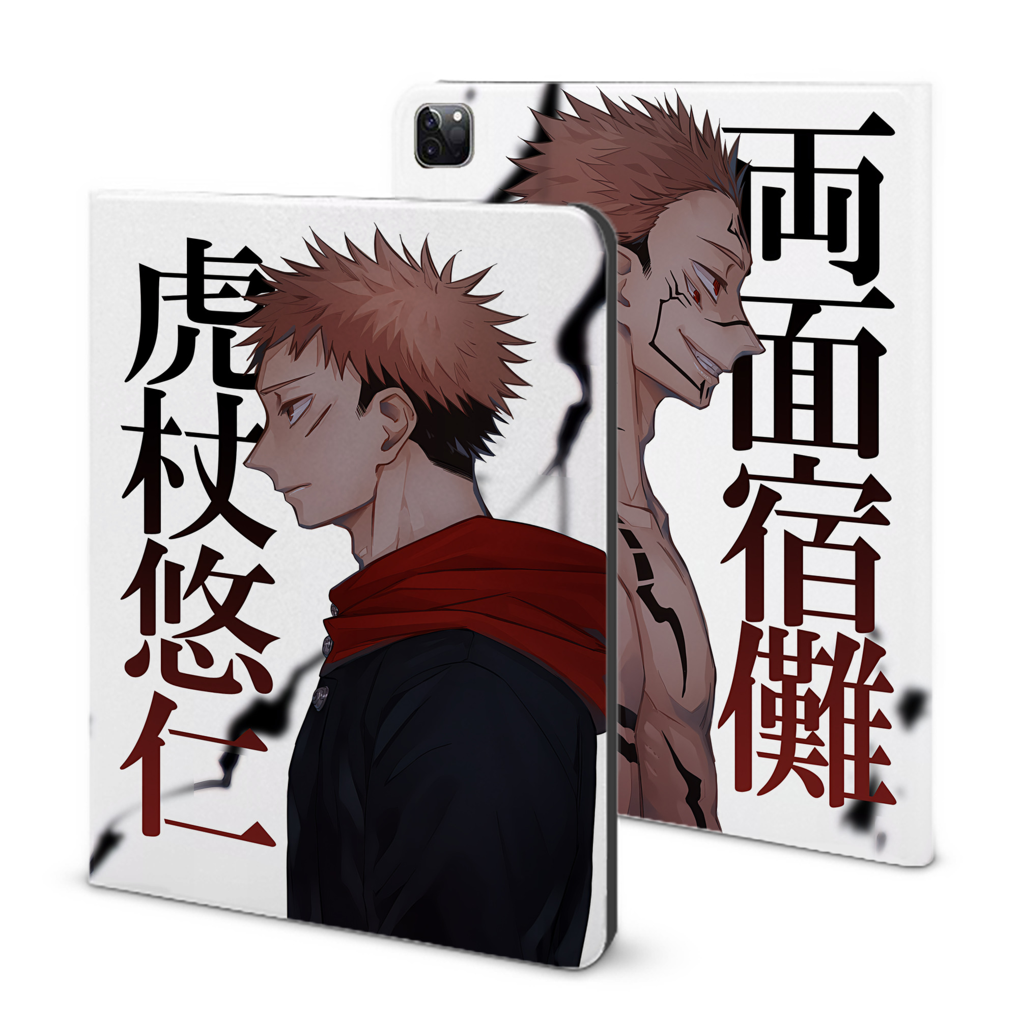 （画像用） 呪術廻戦 Jujutsu Kaisen IPad ケース ブック型 PUレザー TPU 耐衝撃 軽量 薄型 ペン収納なし 全面保護 IPad 各モデル対応